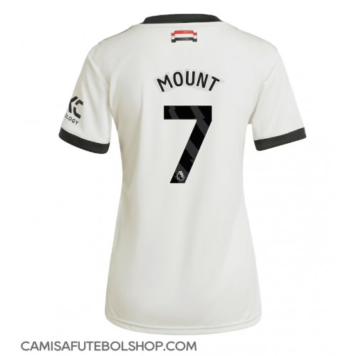 Camisa de time de futebol Manchester United Mason Mount #7 Replicas 3º Equipamento Feminina 2024-25 Manga Curta